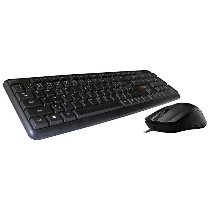 Клавиатура и мишка C-Tech KBM-102, USB, тънка, черна, 103.5x66x38mm