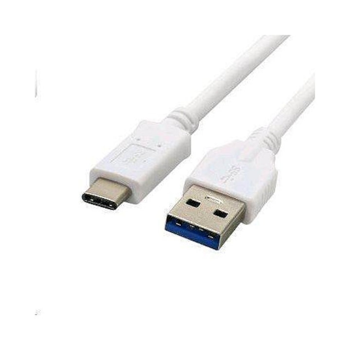 Cablu USB C-Tech 2m alb USB la USB-C