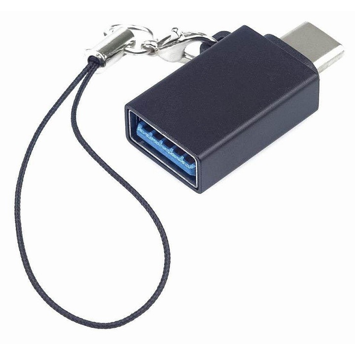 Adaptor PremiumCord USB-C – USB 3.0 A, fekete, OTG, gyűrűvel, 5Gbps