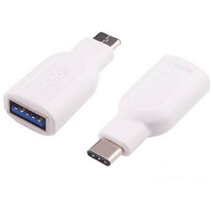 PremiumCord Adapter USB-C/apa - USB3.0 A/anya, OTG, fehér