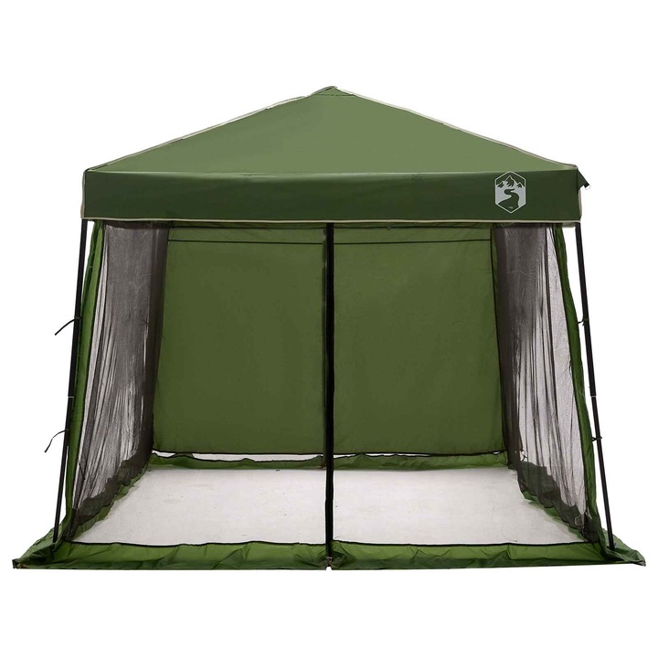 Set Cort pentru vidaXL, Camping 2 pcs Verde Tafeta si Material