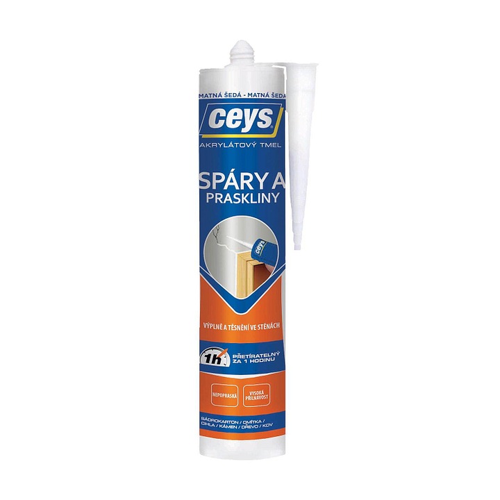 CEYS akril vakolat 280ml matt szürke 22.5x5x5cm