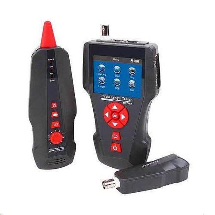 Tester cablu LAN XTENDLAN TLCD80, LCD, coaxial, Cat5E, USB, 1800mAh