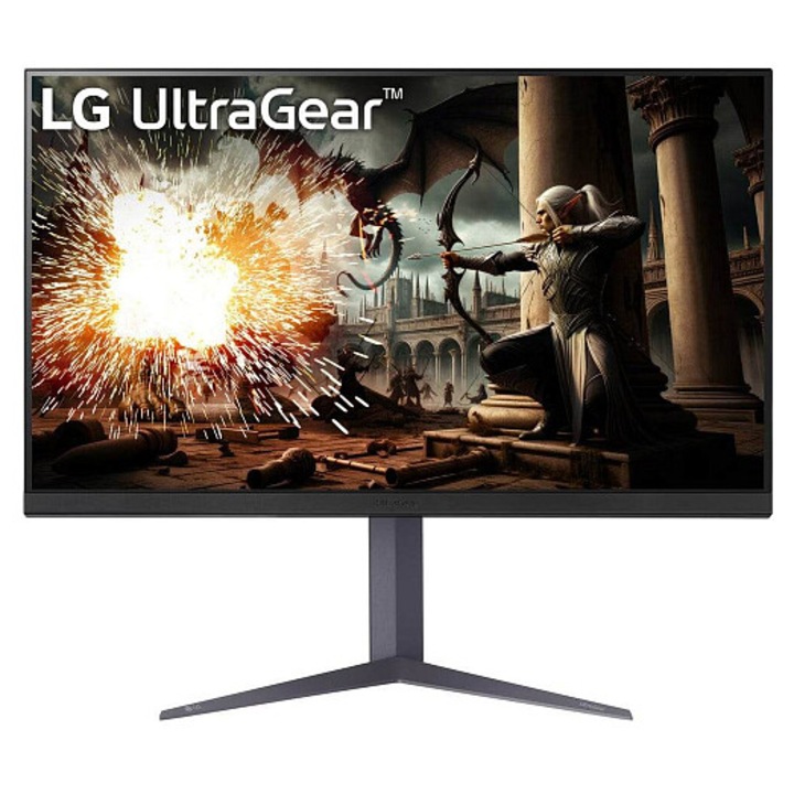 Монитор за игри LG UltraGear 32", QHD, 180Hz, черен, 713.9x611x253.7mm
