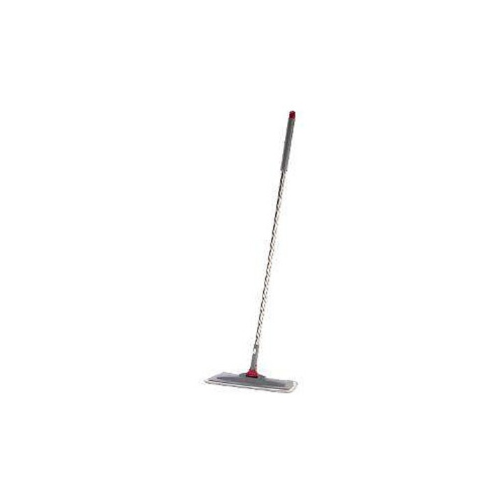 Lamart LT8060 Clean lapos felmosó, mikroszálas, 120 cm rozsdamentes acél nyél, forgó csukló, szürke/piros, 43x14,5 cm