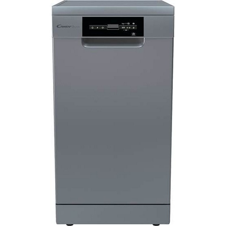 Masina de spalat vase Candy CDPH 2D947X, 45 cm latime, 9 seturi, 8 programe, 47 dB, aquastop, afisaj digital cz/sk, inox, 850 x 450 x 600 mm