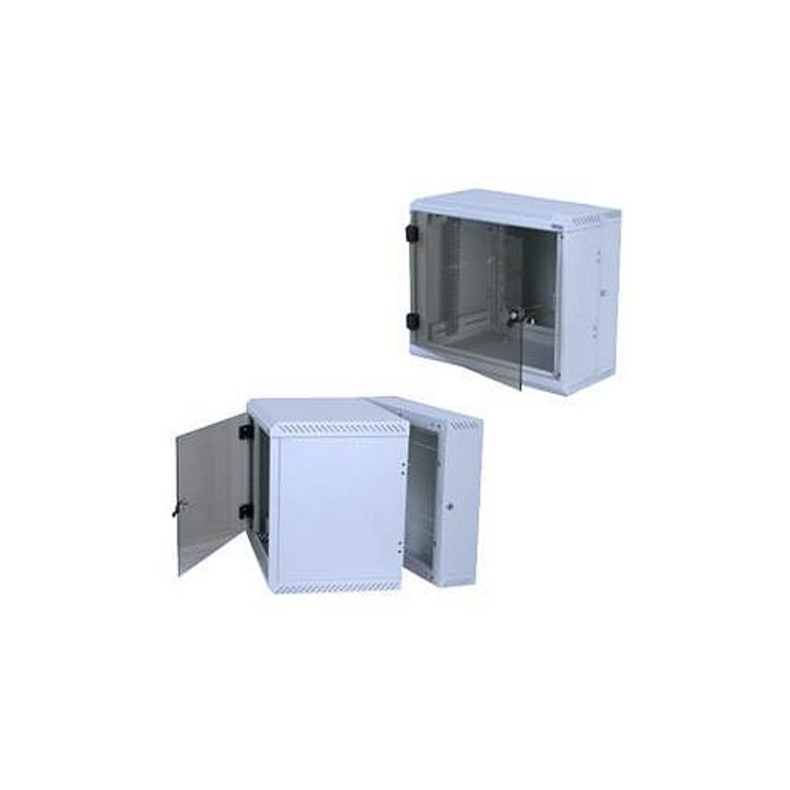 Triton 4U fém szekrény 280x600x515mm, üvegajtó, könnyű hozzáférés