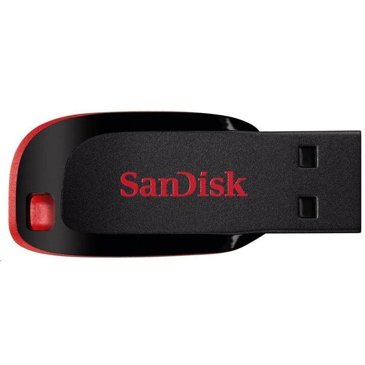 Stick USB/flash disk SanDisk Cruzer Blade, USB 2.0, negru, 128GB