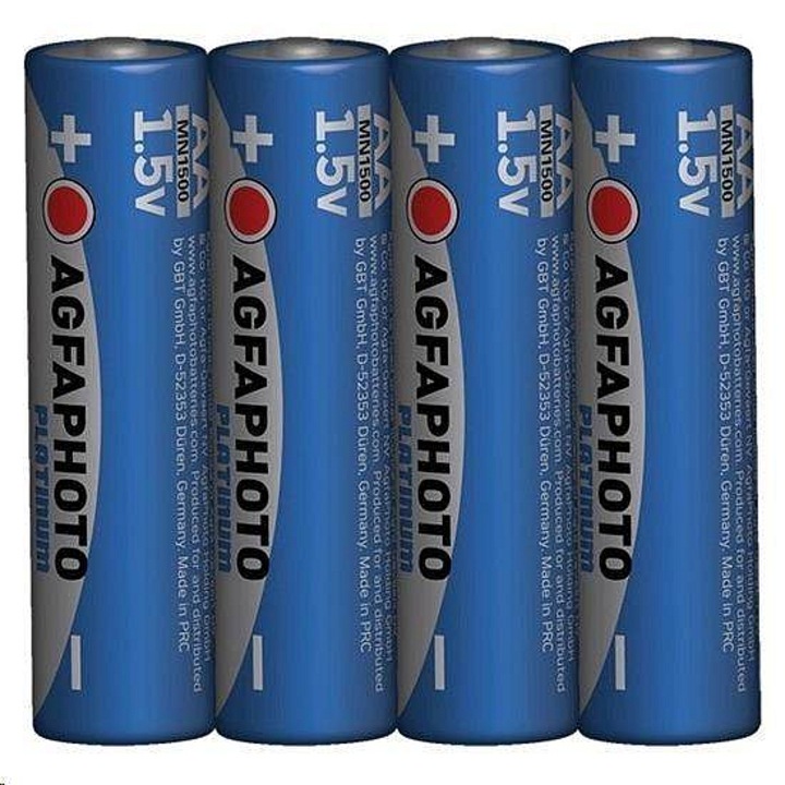 Baterie alcalina AgfaPhoto Power AA/LR06, protectie impotriva scurgerii, pastreaza energie pana la 10 ani, albastru, 4 buc