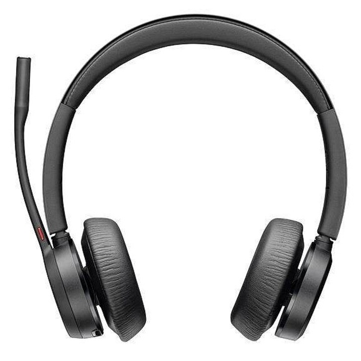 HP Voyager 4320 MS Teams vezeték nélküli headset, sztereó headset, BT700 USB-A adapterrel, mikrofon Acoustic Fence technológiával és passzív zajszűréssel, akár 24 óra beszélgetési idő, fekete