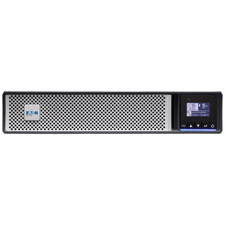 UPS Eaton 5PX 1000i RT2U Netpack G2, 1000VA/1000W, 8 x IEC C13, beépített hálózati kártyával, fekete/ezüst, 2U rack/tower