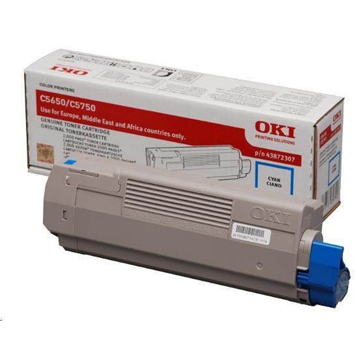 OKI C5650 C5750 cián lézernyomtató toner, 2000 oldal