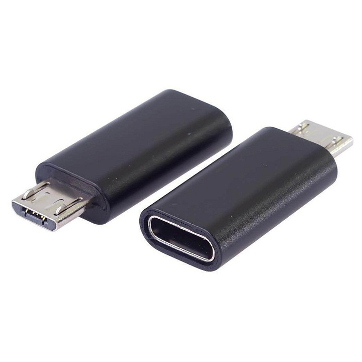 Adaptor Premiumcord USB-C – Micro USB 2.0 fekete 2,5W