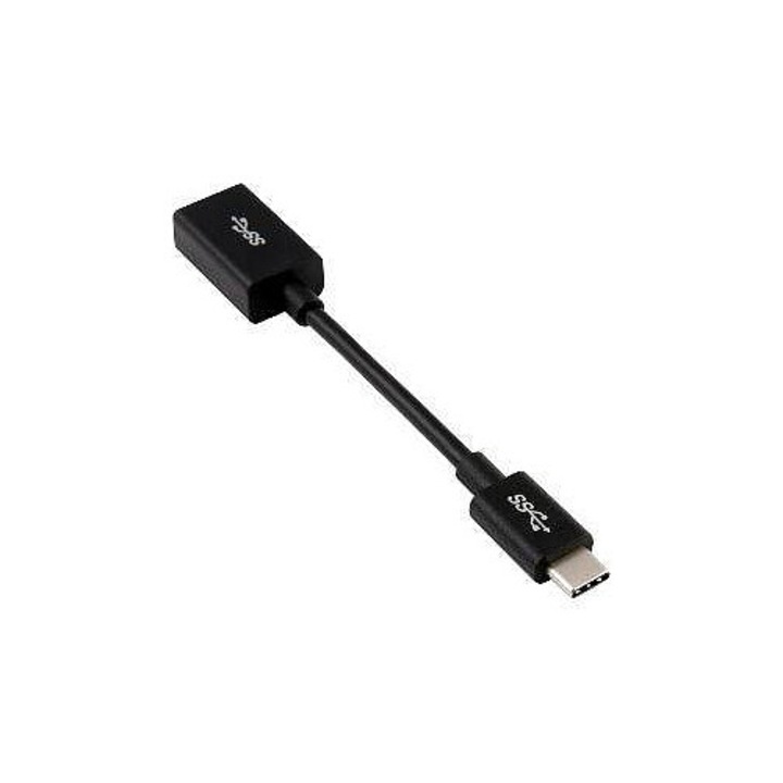 Yenkee YTC 022 USB A – USB-C adapter, USB 3.2 Gen1 5 Gbps, OTG, 15W töltés, 10 cm PVC kábel, fekete