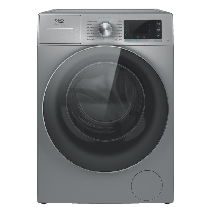 Masina de spalat rufe profesionala Beko AWB 912S/PRO BP, 9 kg, inox