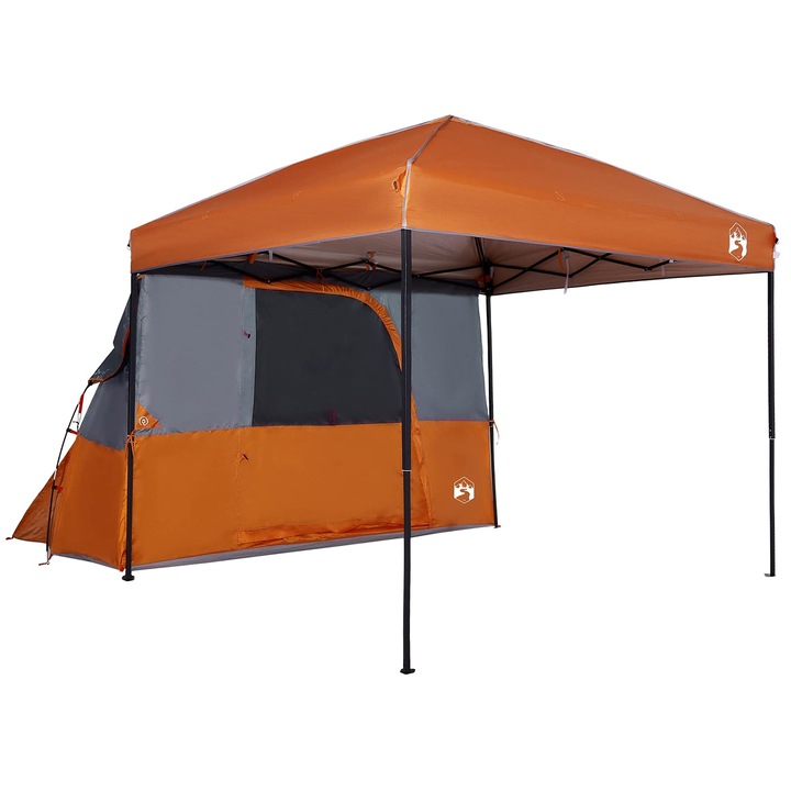 Set Cort pentru vidaXL, Camping 2 pcs Verde Tafeta si Material