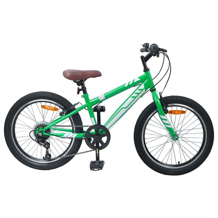 Bicicleta Montana 24 Inci 6-Speed pentru vidaXL, 8-12 ani Alb