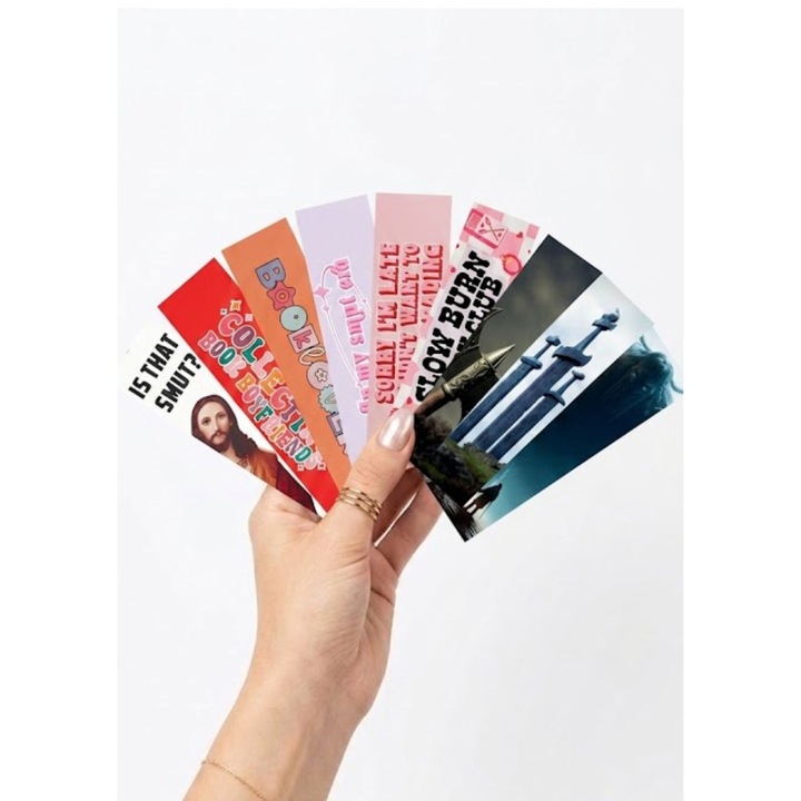 Set 9 Semne de Carte Carton - Booktok, Smut Era, Book Boyfriend, Slow Burn Book Club