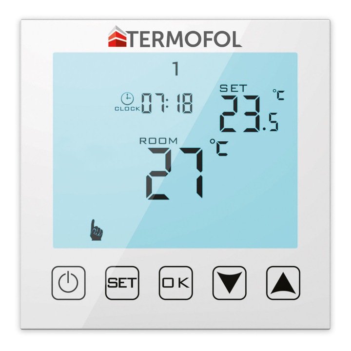 Termostat Termofol TF-H1 WHITE touch screen - eMAG.ro