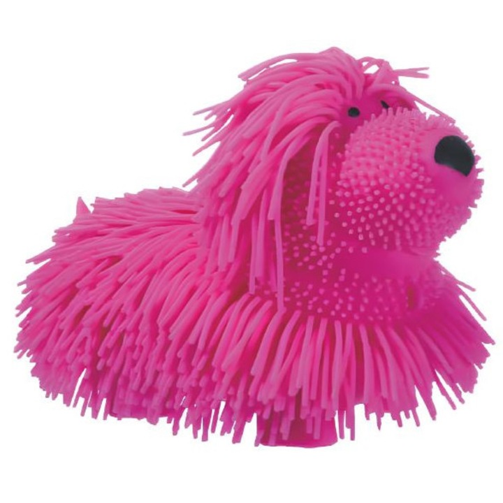 Stresszoldó squishy kutyus világítással Unikatoy SQUIZI, rózsaszín kutyus 25589