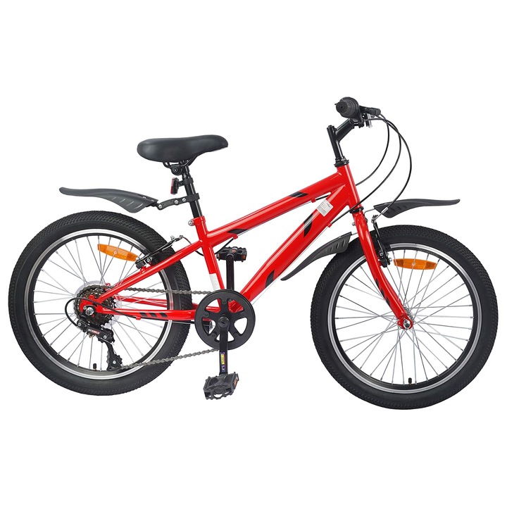 Bicicleta pentru Copii 20 Inci 6-Speed pentru vidaXL, 6-11 ani Rosu