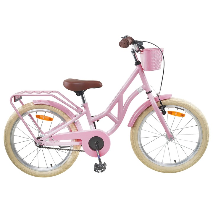 Bicicleta pentru Copii 24 Inci pentru vidaXL, 8-12 ani Alb