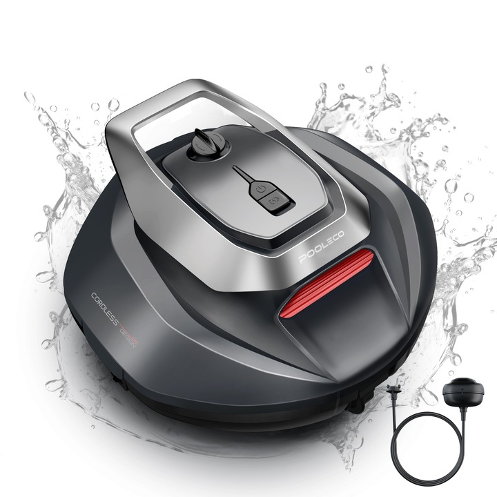 Aspiratoare piscina Ultenic P10 Robot pentru curatat piscina, 90 de minute, rezervor de 2, 5 l, parcare automata 5200 mAh, 2 motoare fara perii, curatare automata