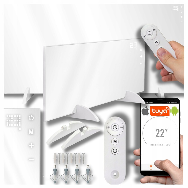 Panou radiant electric ZLARO 770W WiFi alb 60x120cm slim