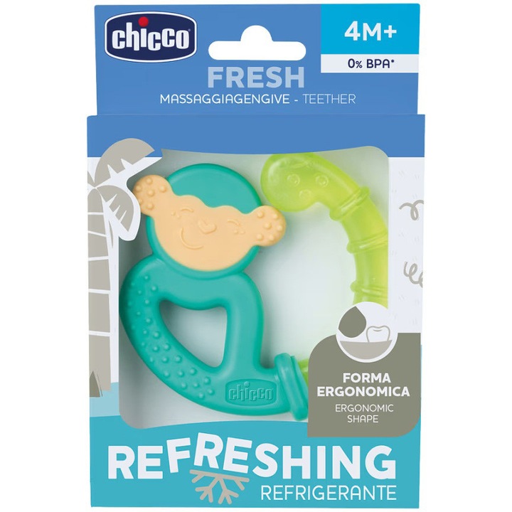 Chicco Monkey hűsítő rágógumi, 4 hónap +