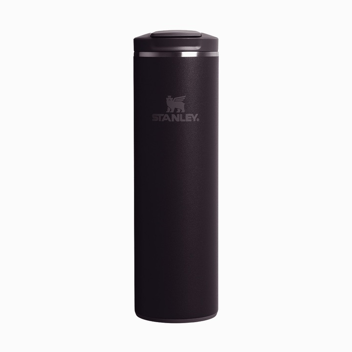 Stanley Aerolight Transit Flip Top termobögre, 18/8 rozsdamentes acél, vákuumszigetelés, szivárgásmentes flip top fedéllel, Fekete, 0,59L