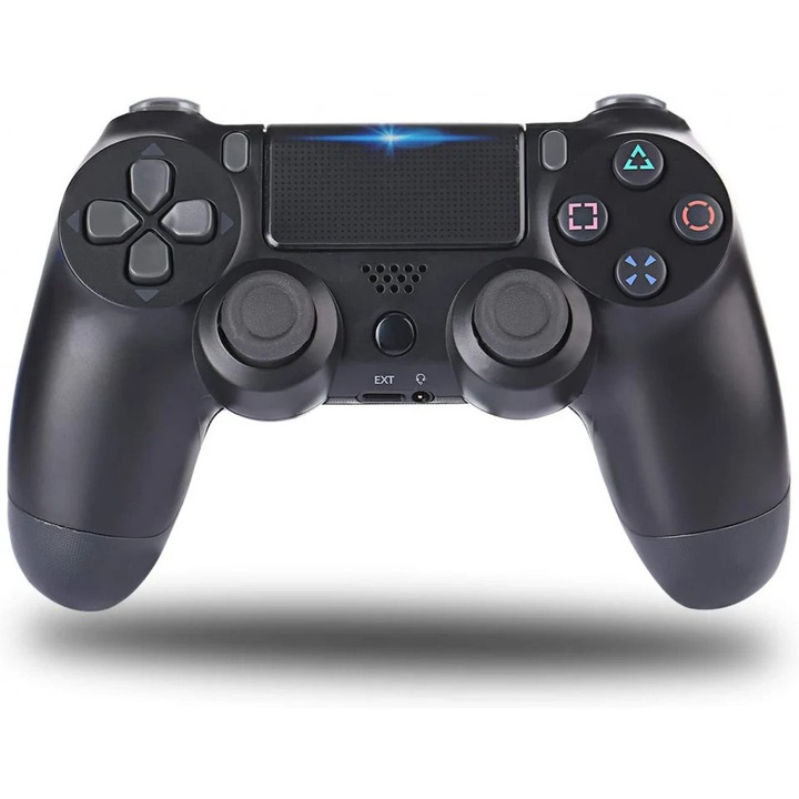 Joystick PS4 DualShock Wireless, compatibil cu PS4/PS4 Slim/PS4 Pro, negru