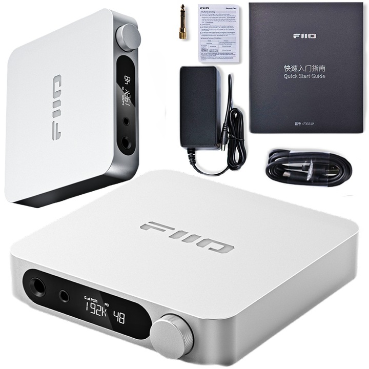Amplificator casti FiiO K11, DAC, 1400mW, argintiu, 147x133x32mm