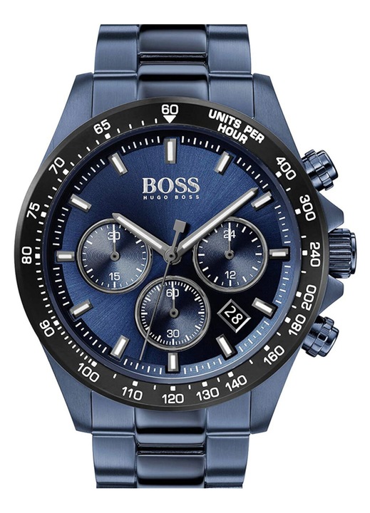 Часовник за мъже HUGO BOSS Hero, неръждаема стомана, хронограф, син