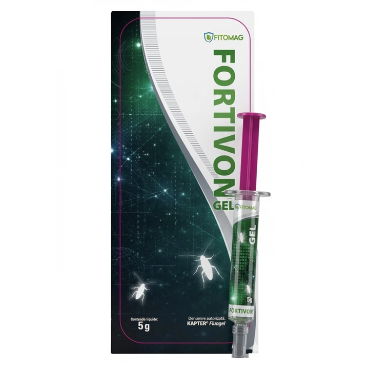 Fortivon Gel Gandaci – Insecticid Profesional Gel Momeala, Actiune 3 Luni, 24h, Seringa 5 grame