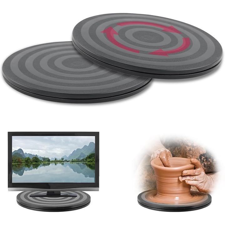 Univerzális forgótalp, 20 cm, 20 kg teherbírás TV-hez, 360°-os forgatás, cserepes növényekhez, hangszórókhoz, laptopokhoz, monitorokhoz, televíziókhoz