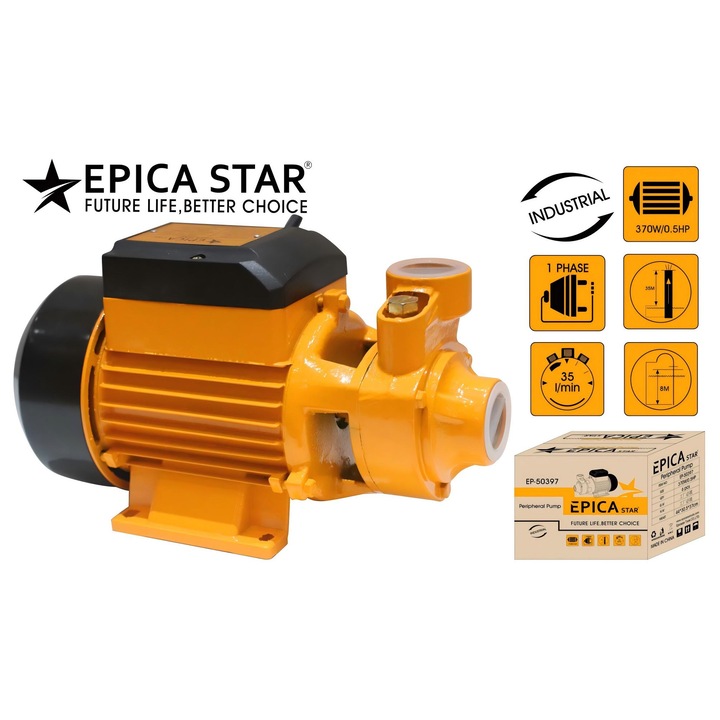 Periférikus szivattyú, 35 m, 35 L/perc, 370 W, Epica Star