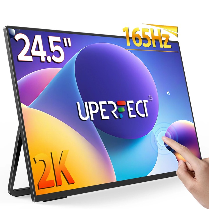 Монитор QHD 62,2 см, Геймърски монитор Y, QHD 2560×1440, 165 Hz, IPS, FreeSync, Вградени високоговорители, Щепсел за ЕС