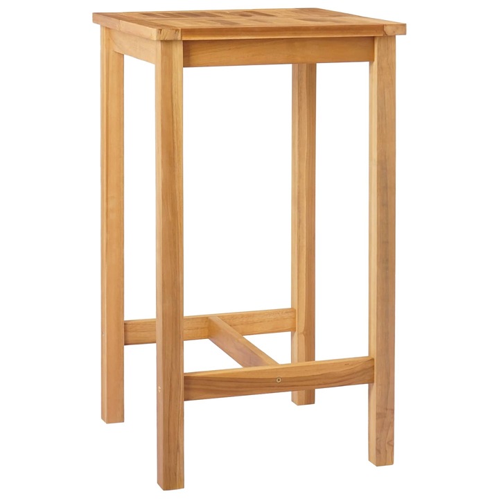 VidaXL Bárasztal Természetes 60 x 60 x 105 cm Szilárd Teak 42030006