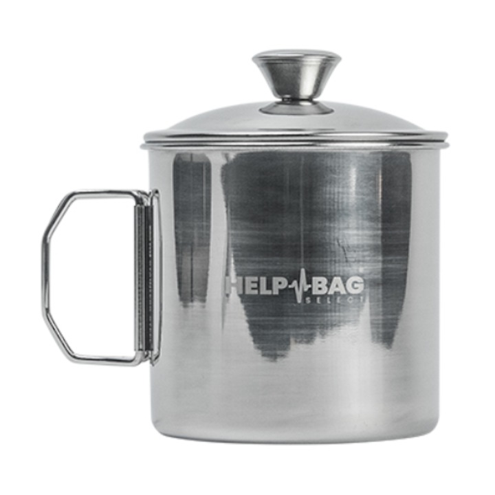 Cana termos HELP BAG 560ml inox cu capac