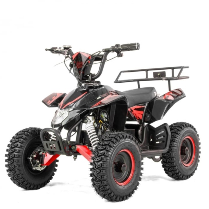 Atv electric copii XTR E-M8/6 800W, culoare negru/rosu