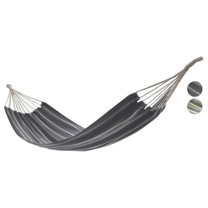 Hamac 200x100 de la Crivit, Lungime cu franghii: 310 cm, 150kg, Material rezistent si durabil, Franghii rezistente cu bucle de agatare, Geanta de depozitare inclusa