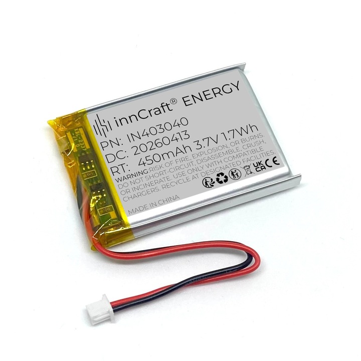 Baterie litiu-polimer innCraft Energy 450 mAh 3.7V 403040