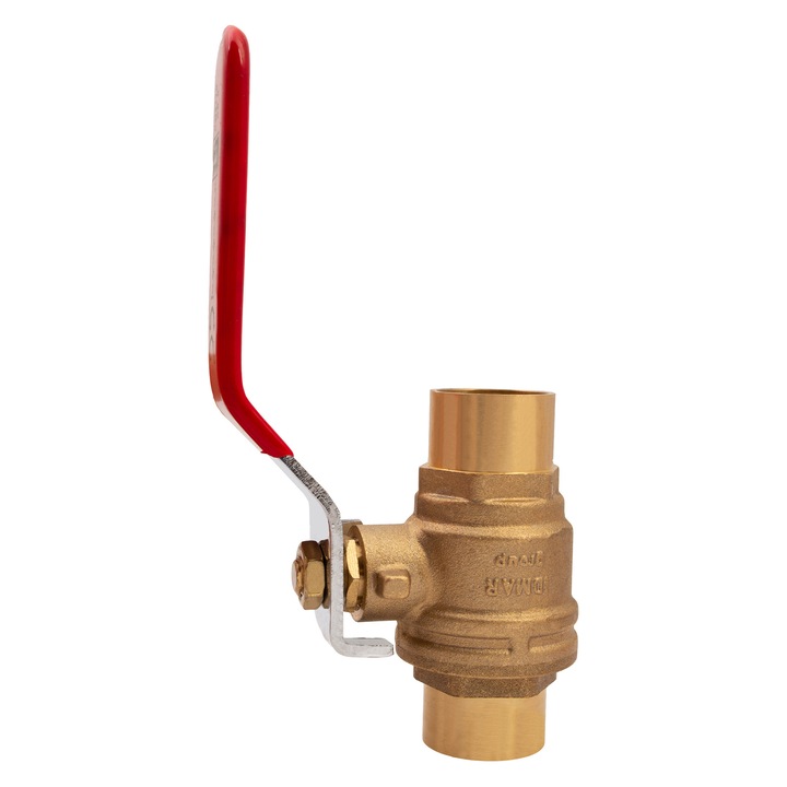 Idmar KW018121.8035 golyóscsap vízhez, sárgaréz, forrasztható, 18 mm, max. 30 bar nyomás, -20–130°C hőmérséklet, sárgaréz, 1 db.