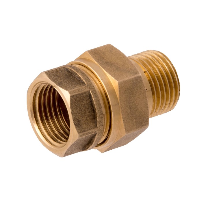 Racord drept (cuplaj) Idmar AIMSP040.2040, 1 1/2" (DN40), presiune maxima 10 bar, rezistent la 100°C, alama, 1 buc
