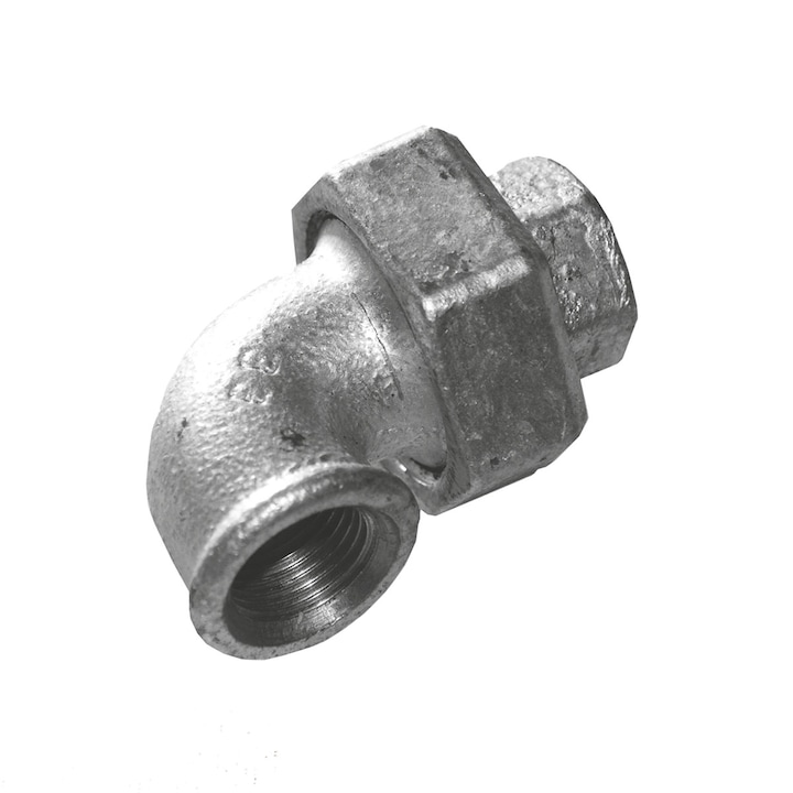 Cuplaj cot filetat Idmar UA1, racord 1'' (DN25), zincat, presiune max 25 bar, temperatura 120°C, PN-EN 10242