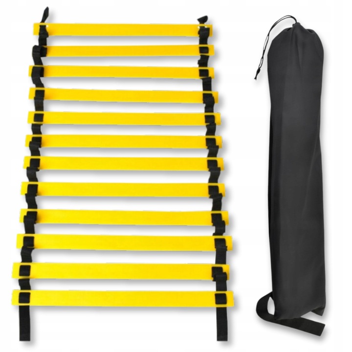 ZLARO koordinációs edzéslétra 6m sárga-fekete 50cm