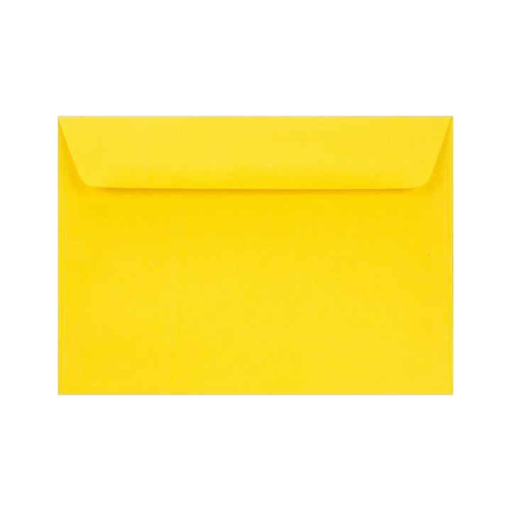 Dekoratív Színes Boríték Készlet, Netuno, Sirio Color, C6, 114 x 162 mm, Nedves ragasztású, V-típusú, 115 g/m², Papír, Sárga, 25 db