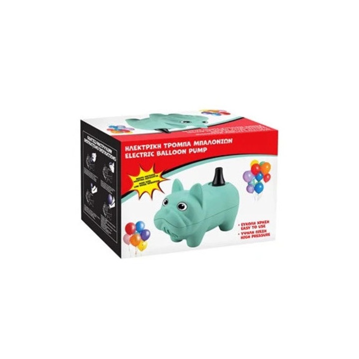Pompa Electrica Caine Turcoaz pentru Umflat Baloane 16x8x11cm