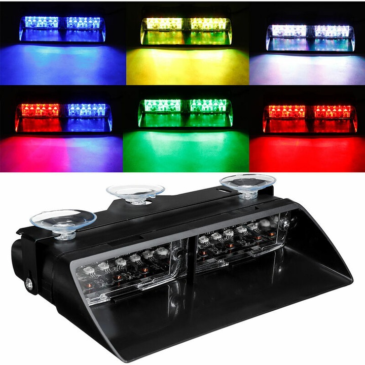 Стробоскопна светлина 12 LED 36W многоцветна 22x8x4.5см комплект