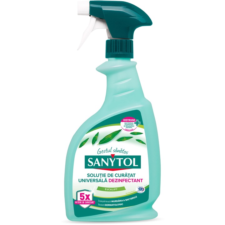 Solutie de curatat universala dezinfectant Sanytol Eucalipt, 750 ml